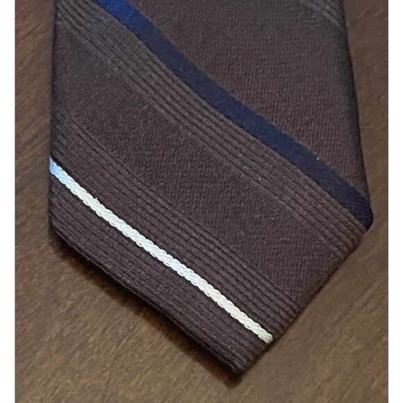 Michael Michael Kors Brown Blue 100% Silk Men’s Neck Tie Made In China - Picture 6 of 9
